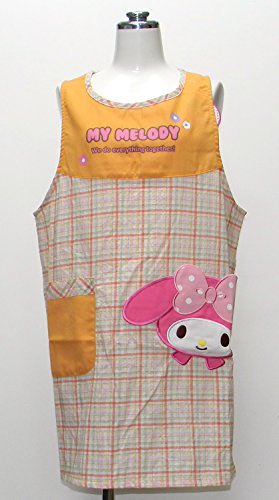 マイメロディ カオポケリトルメロディ アップリケ エプロン キャラクターエプロン サンリオ オレンジ 111173-21