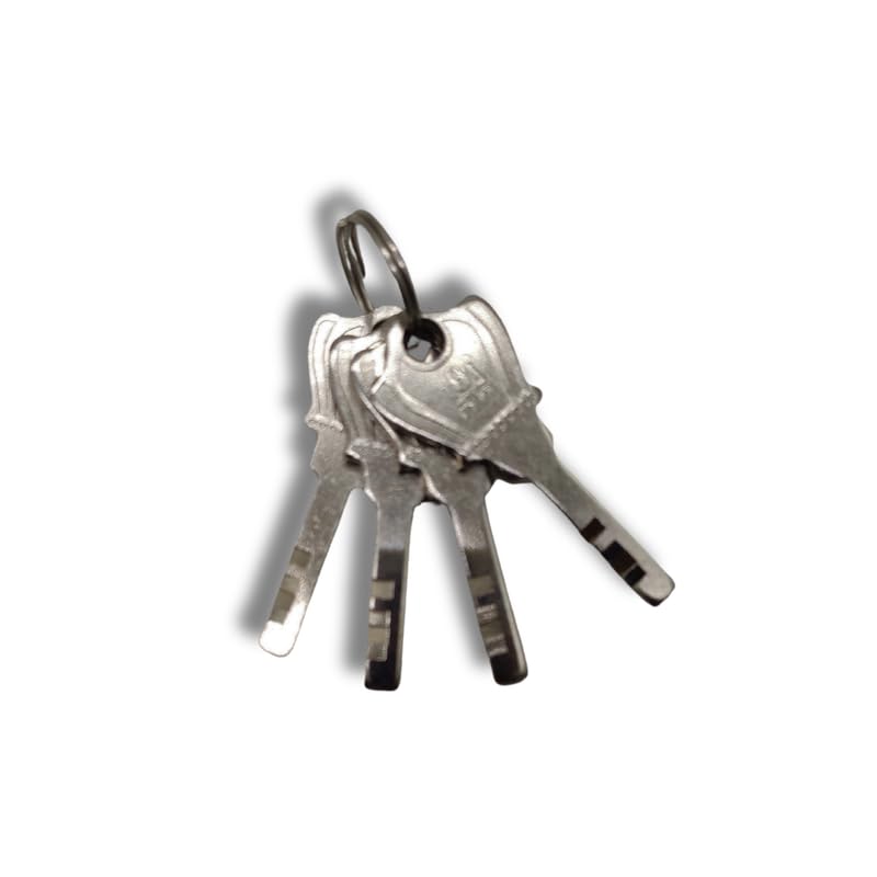 Image of Heavy-Duty Stainless Padlock 70 MM Lock and 3 Keys Hardened Key Padlock Shackle Security Lock for Garage, Door, Containers, Shutter, Locker, Gates Silver