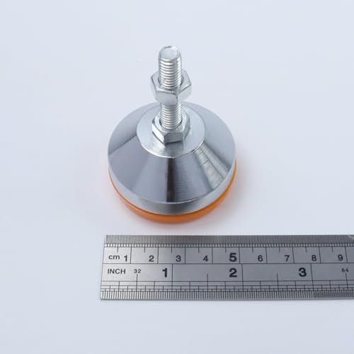 Image of M8 Leveling Feet 2200 Lb Capacity, 2.6-Inch Height, 2-Inch Base, 4Pcs | 1.3-Inch Screw Length, Heavy Duty Steel Stand, Anti-Slip Rubber Pad, For Tables, Shelves, Workbenches, Cabinets, Machines