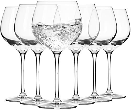 Krosno Cocktail Gin Tonic Balloon Water Glasses | Set of 6 Pieces | 570 ml | gin gifts for women, wine glasses gift box | Ideal for Home, Restaurant, Events & kitchen set | Dishwasher Safe crystal set