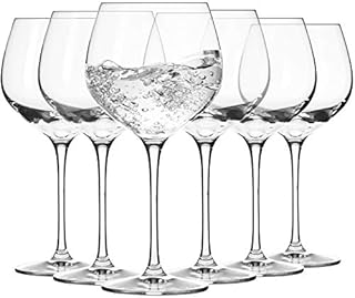 Krosno Cocktail Gin Tonic Balloon Water Glasses | Set of 6 Pieces | 570 ml | gin gifts for women, wine glasses gift box | Ideal for Home, Restaurant, Events & kitchen set | Dishwasher Safe crystal set