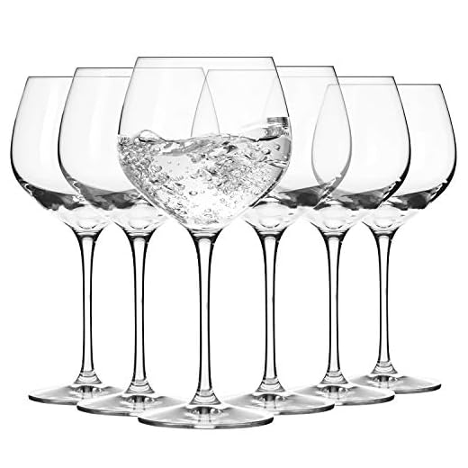 Krosno Copas para Cóctel Gin Balón Agua | Conjunto 6 Piezas | 570 ml | Harmony Collection Casa, Restaurante y en Las Fiestas | Apta para Lavavajillas y Microondas