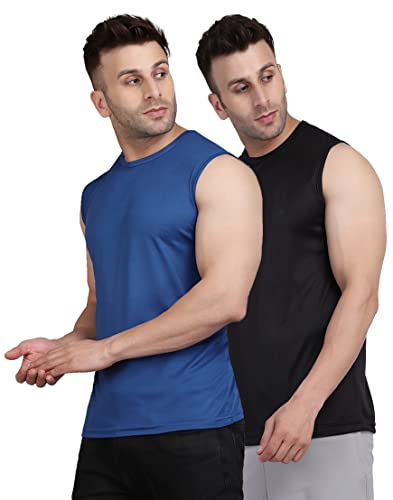 Image of Men's Regular Fit Sleeveless T-Shirt (Pack of 2)