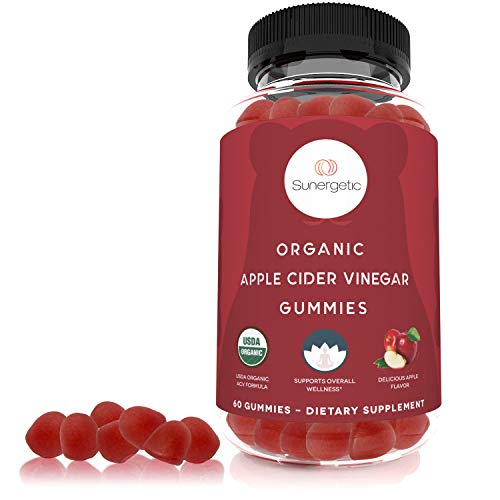 Usda Organic Apple Cider Vinegar Gummies With The Mother – Organic Acv Gummies To Support Overall Wellness – Certified Organic, Non-Gmo & Vegan - 60 Apple Cider Vinegar Gummies #TOP5