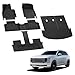 LASFIT Floor Mats & Backrest Mats & Cargo Mat for Hyundai Palisade 7/8 Seats 2026 (Only Fit Gas), All Weather TPE Custom Fit Floor Liners for Palisade Full Set Car Mats Accessoires, Black