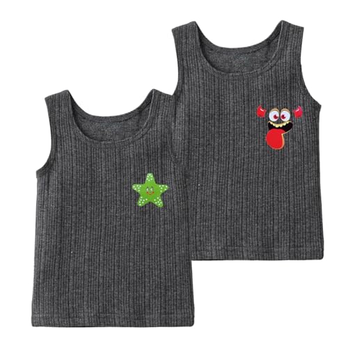 Image of Cut Sleeve /Sleeveless Thermal Top for Kids Boys and Girls Kids Inner Wear Baniyan Unisex Printed (Unisex) Winter wear