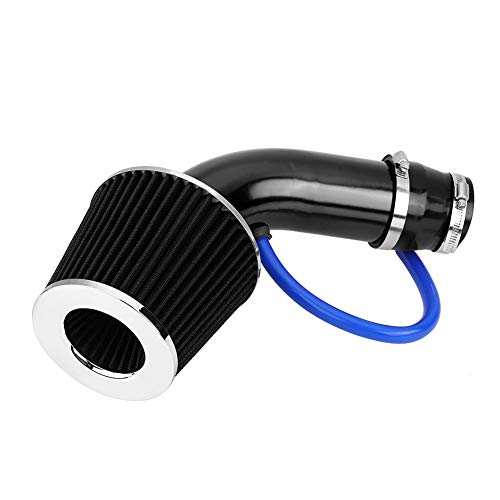 lyrlody Cold Air Intake Kit, Cold Air Intake System Universal 76MM Cold Air Intake Filter Induction Car Intake Pipe Automotive Air filter Induction Cold Air Intake Hose Kit(Carbon)