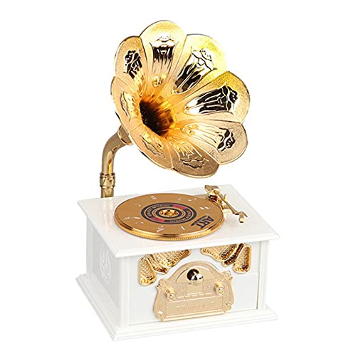 Caja de música de gramófono clásico SiMbae B y joyero elegante 2