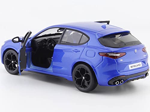 Bburago Alfa Romeo Stelvio 1:24 Azul miniatura 3