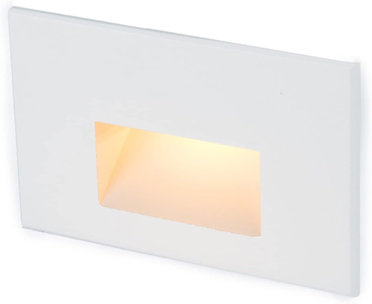 WAC Landscape Lighting, LED 12V Horizontal Indoor or Outdoor Step and Wall Light 2700K Warm Built-in LED in White