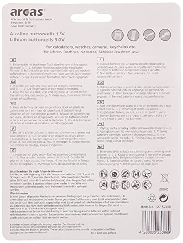 Arcas 12752400 - Alkaline en lithium knoopcellen assortiment, 24-delig, 16x alkaline en 8x lithium, ideaal voor horloges… - Afbeelding 3