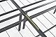 Amazon Basics Klappbares Plattform-Bettgestell, kein Werkzeug für Montage erforderlich, Unterbettaufbewahrung, 90 x 200 x 35.5 cm, Schwarz