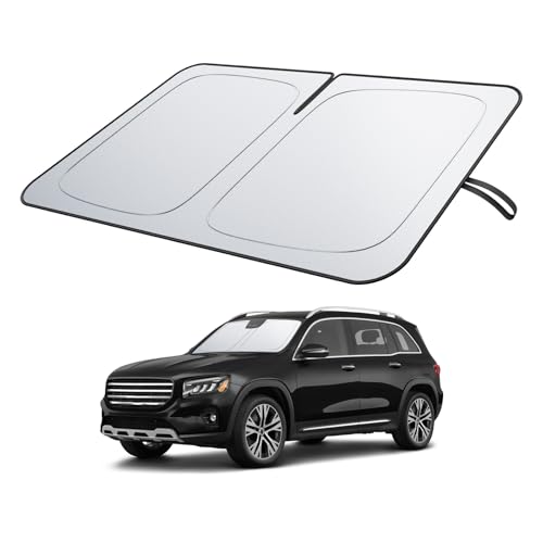 BIXUAN Frontscheiben-Sonnenschutz kompatibel mit Mercedes Benz GLB X247 / EQB 2020-2026 Auto Sonnenschutz Abdeckung für Windschutzscheibe, Faltbarer Sonnenschirm mit UV-Schutz Sonnenblende Zubehör