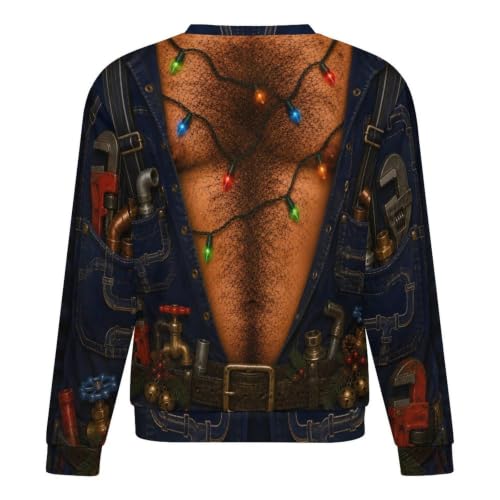 Hairy Chest Plumber Overalls Print, alternative view 4