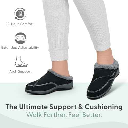 Orthofeet Women's Orthopedic Faux Fur Lined Charlotte Slippers2