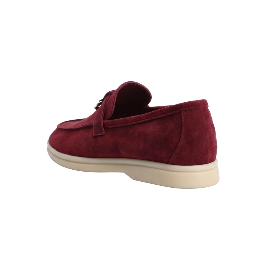 Image of Women's Summer Charms Suede Loafers - Premium Sheepskin Unlined Upper,Classic or Styles with Metal Detail for Casual, Office, Travel & All Day Wear