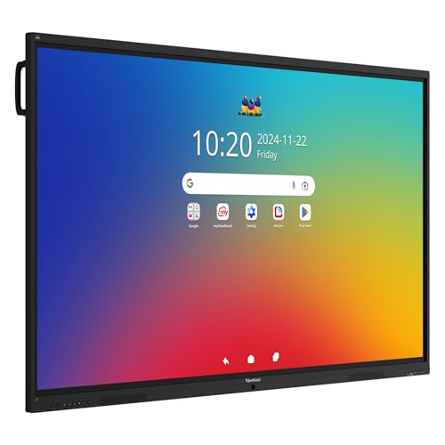 Image of ViewSonic IFP8641 86 inch 4K UHD Android EDLA ViewBoard Interactive Display, 64-Point Touch, 100W USB-C, Integrated Microphone Array, 55W Soundbar