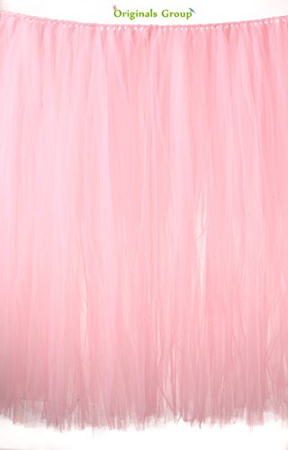 Originals Group Tutu Table Skirt, Mint Tulle Tutu Table Skirt Decor, Birthday Event Wedding Party Decoration (1 piece, Baby pink) - Thumbnail 2