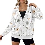 Zeagoo Thin Zip Up Hoodie Women Hooded Jackets Oversized Lightweight Hoodies With Pockets Drawstring Jackets XXL