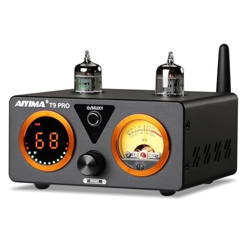 AIYIMA T9PRO JAN5725 Amplificateur à Tube sous Vide 100Wx2 TPA3250 Amplificateur DAC stéréo USB QCC3031 Bluetooth 5.1 aptxHD Coax/Opt HiFi Home Audio...