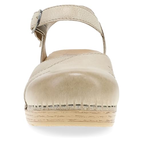 Image of Dansko Margreta Women's Mary Jane Clog - Leather Upper with Cutout Details, Adjustable Strap and Padded Footbed
