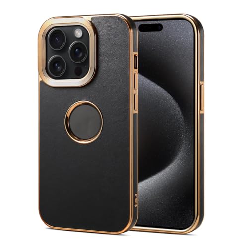 Coque arrière cuir iPhone 15 Plus antichoc évite les casses