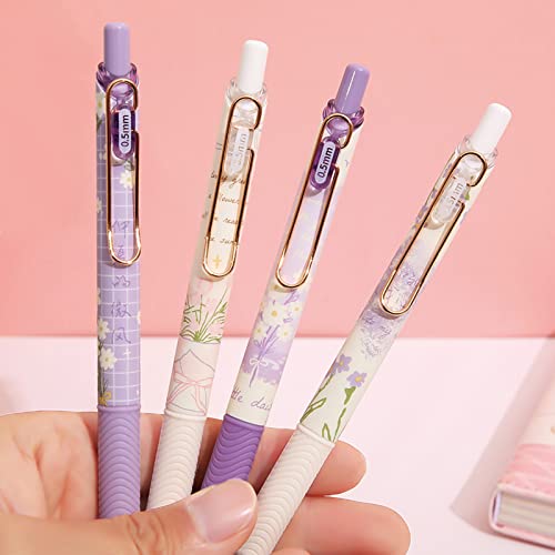Set 4 bolígrafos de gel MOZXIRZ tinta negra 0.5 mm miniatura 3
