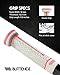 Buttendz Sentry Goalie Hockey Stick Replacement Grip - Precision Control for Goalies with Oversized Knob, Enhanced Tiling Texture, and Premium Hockey Grip (White, Red Drip)
