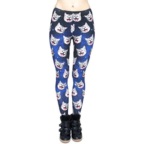 Galaxy Grey Cats Full Length Leggings Cover