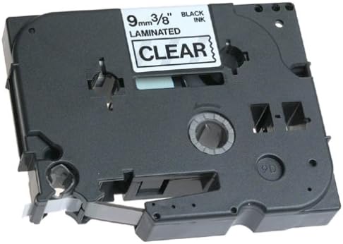 Brother 3/8 Inch x 26.2 Feet Black on Clear for P-Touch (TZ121)