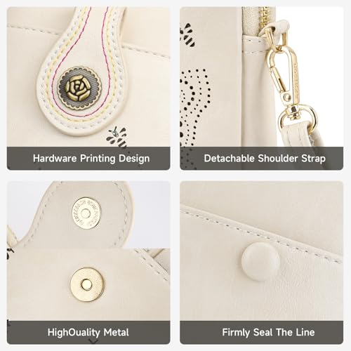Small Crossbody Bags for Women, Lightweight Mini Cute Cell Phone Purse for Women with Tassel Shining Butterfly4