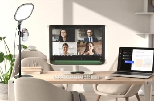 PQRQP Ring Light with Stand & Phone Mount