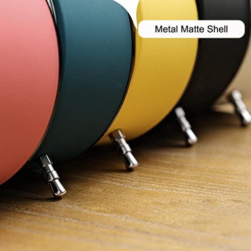 Shisedeco Analog Round Alarm Clock Battery Operated With Nightlight, Non Ticking Silent Retro Crescendo 4 Inches Small Simply Design Table/Desk Clock For Bedroom Living Room For Kids (Pink) #TOP6