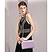 WALLYN'S Women Patent Leather Wallets Fashion Clutch Purses, Evening Bag Handbag Solid Color (Lavender)