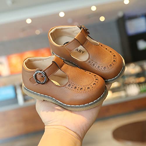 Girls School Uniform Shoes T-Strap Flats Dress Shoes2