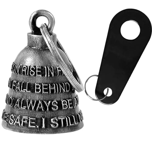Motorcycle Bell Guardian Angel Drive Away Gremlin, Biker Bell for Men Women Rider Riding with Hanger, Good Luck Gift Accessories