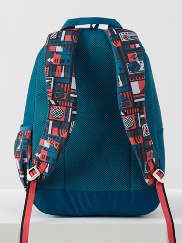Image of Wildcraft Wiki 1 30L Laptop Backpack for Men & Women | Fits 15.6 inch Laptop | Padded Shoulder Straps, Multi Compartments, Anti-Theft Zippers | School & College Bag | Music Pattern Multi