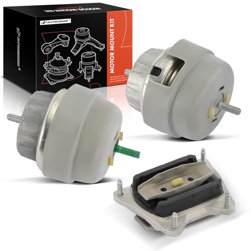 A-Premium 3PCS Engine Motor Mount and Transmission Mount Set [Automatic Transmission] Compatible with Audi A6 2006-2011, A6 Quattro 2005-2009, V6 3.2L, Replace# 4F0399151AM 4F0399151AN