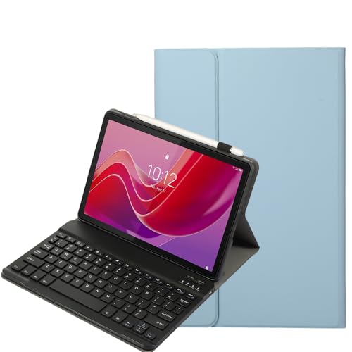 Teclado inal&aacute;mbrico para Motorola Moto Pad 70 Pro de 13" con funda delgada desmontable, color azul