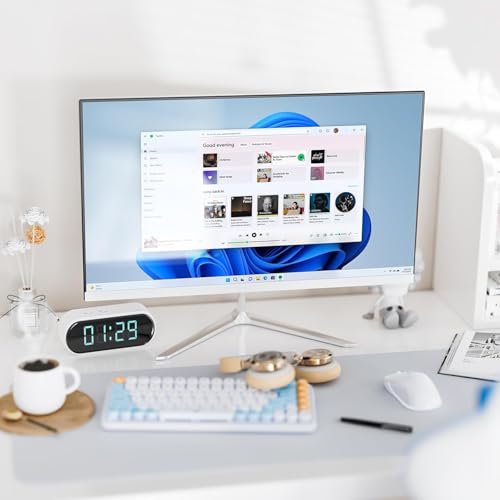 Image of 23.8 inch All-in-One Desktop Computer (Keyboard & Mouse kit) Intel CPU up to 2.9GHz, FHD, 16GB RAM, 512GB SSD, Windows 11, BT5.2, WiFi 6,Minimalist Style for Home, Office