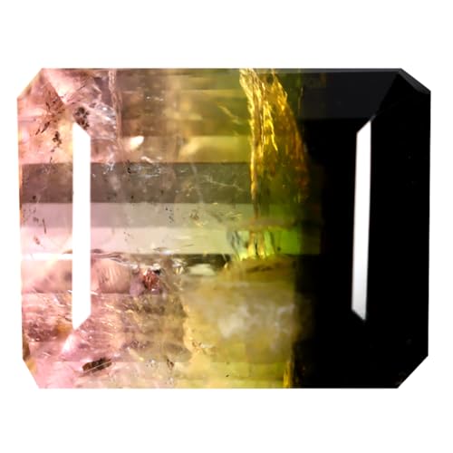 Tourmaline pastèque 11 x 9 mm pierre précieuse naturelle non chauffée taille octogone