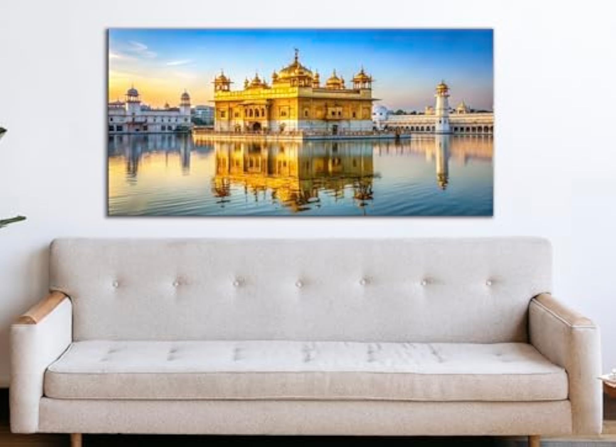 Golden Temple Day View Canvas Wall Art