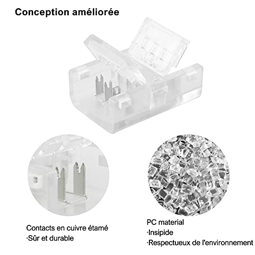 Aroidful 10 Pezzi Connettori LED Strisce 4 Pin