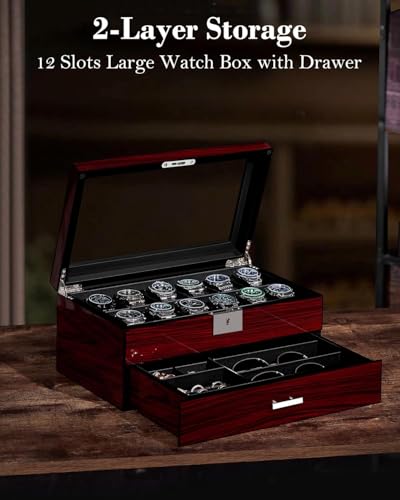 Support de montre luxueux ANWBROAD pour protéger de la poussière JWB003Y