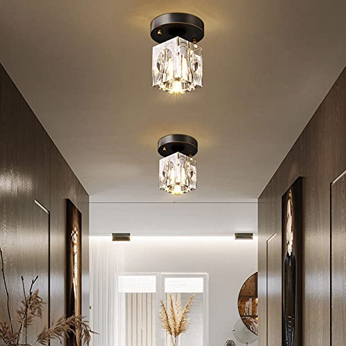 Mini plafonnier créatif cristal de luxe avec éclairage LED