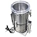 Yokoma Electric Lab Powder Mixer Food-Grade 416 and 304 Stainless Steel Tilt Discharge Granule Blender with Transparent Sealed Lid Suitable for Feed Chemical Materials Plastics 110V