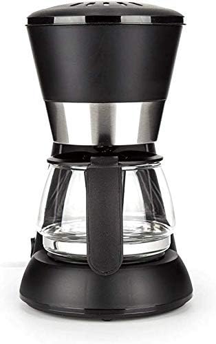 Coffee Machine Coffee Machine, Filter Coffee Machine,0.65L Capacity Coffee Maker Producing Up to 6 Cups,Anti-Drip, Permanent Reusable Filter,Black,Compatible