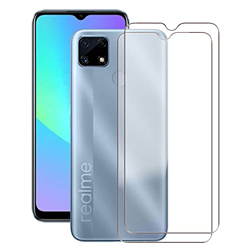 KJYF [2 Piezas] Protector de Pantalla Cristal Templado para Realme C25 RMX3193 (6.5'), Anti Dactilares Resistente Vidrio Templado,Cristal Vidrio Templado Protector