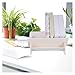KAJHSTLOZ Books Storage Rack Desktop Small Bookshelf V-Shaped Stationery Organizer Multipurpose Sundries Storage Racks for Home Office Use(White)
