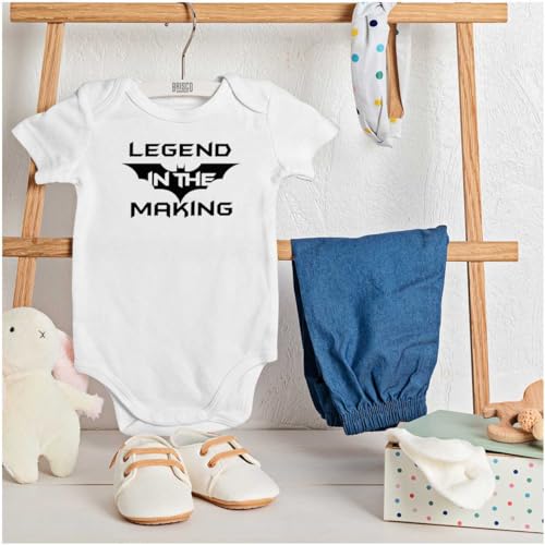 Image of Brisco Brands Legend in the Making Superhero Baby Romper Boys or Girls